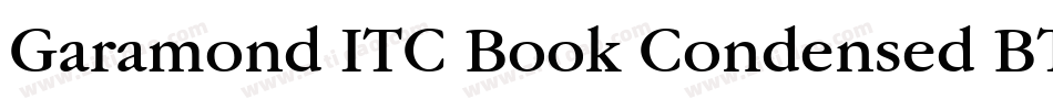 Garamond ITC Book Condensed BT字体转换